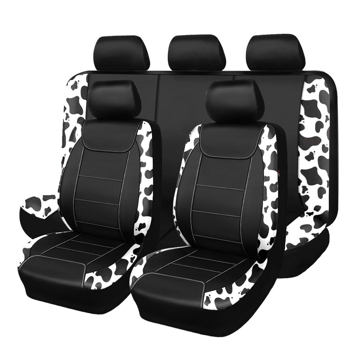 Flying Banner front seats full set installed showing clean protection and style