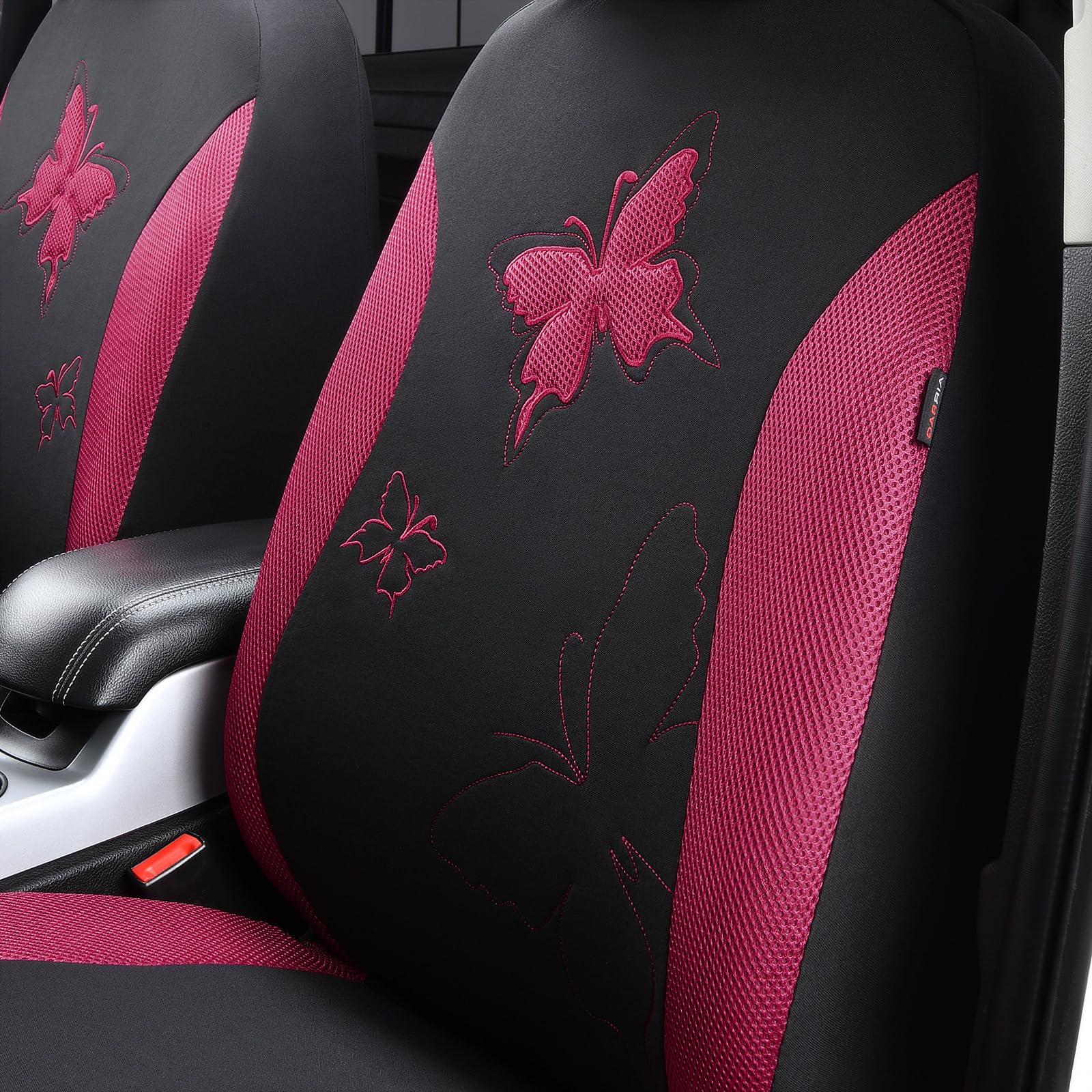 Flying Banner headrest and butterfly detail showcasing design and coordinated look