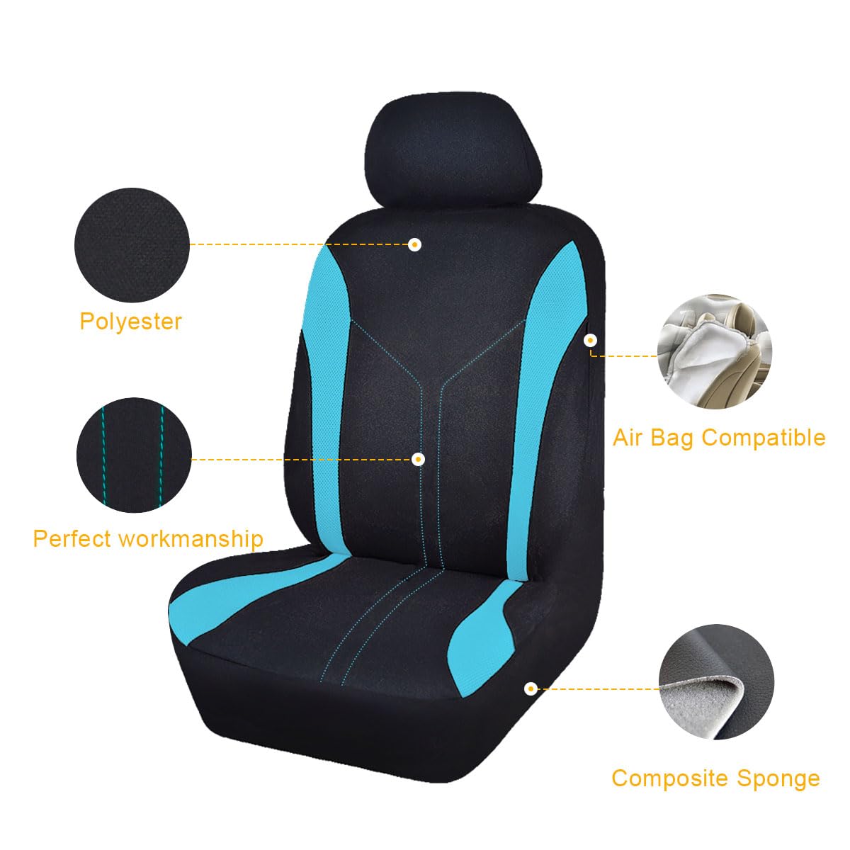 Flying Banner rear bench zipper detail enabling split-fold convenience