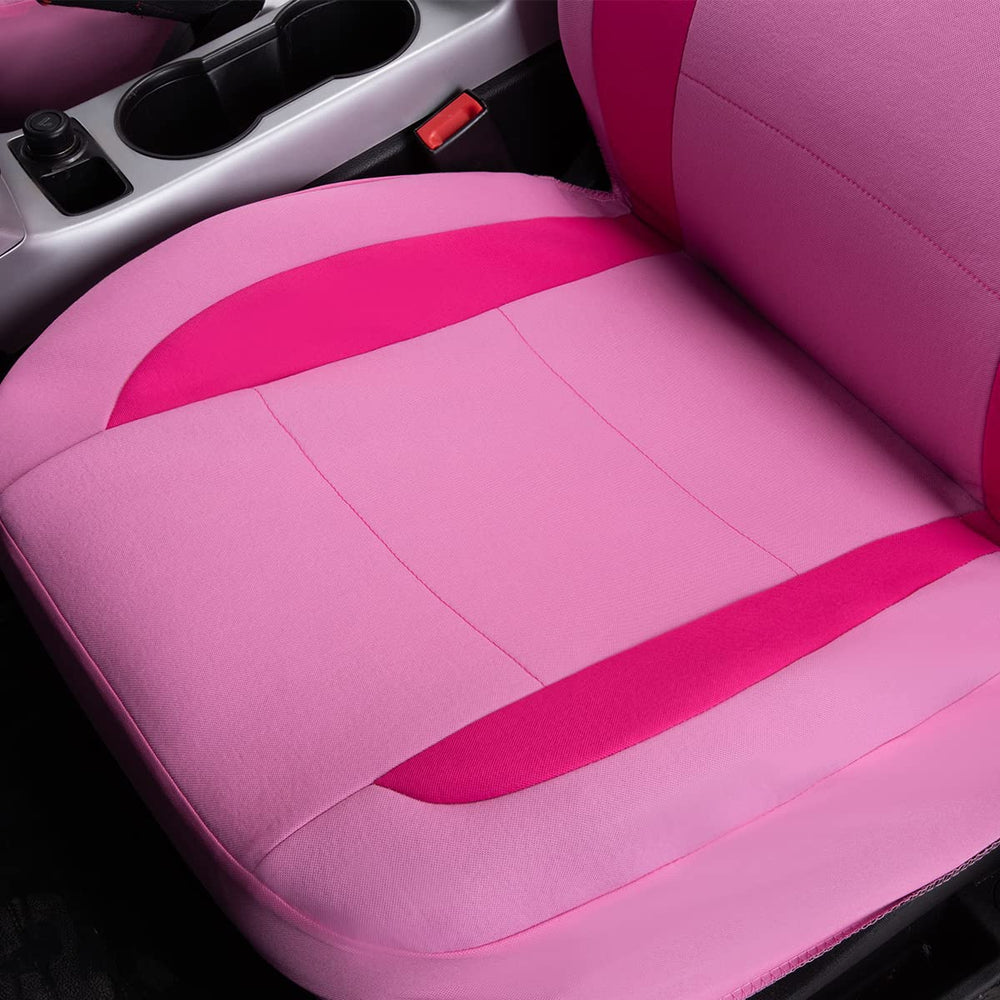 Flying Banner seat in use with child seat demonstrating protective coverage