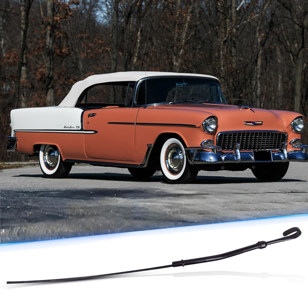 Flylin dipstick installed in Chevy engine tube demonstrating correct seating benefit