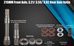 Flynsu kit bearings, seals, and shafts laid out for quick part identification benefit