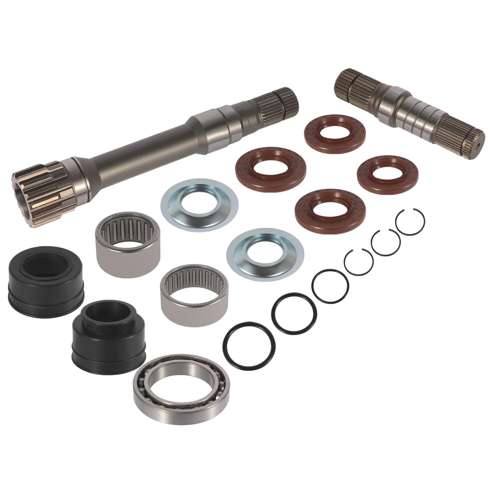 Flynsu boxed front axle kit showing full contents and fit verification benefit