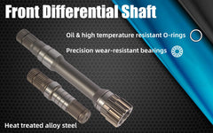 Flynsu intermediate shaft close-up showing precision machining for durability