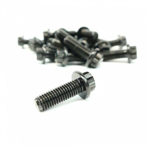 flysclean Precision Parts bolts installed on up-pipe demonstrating proper application