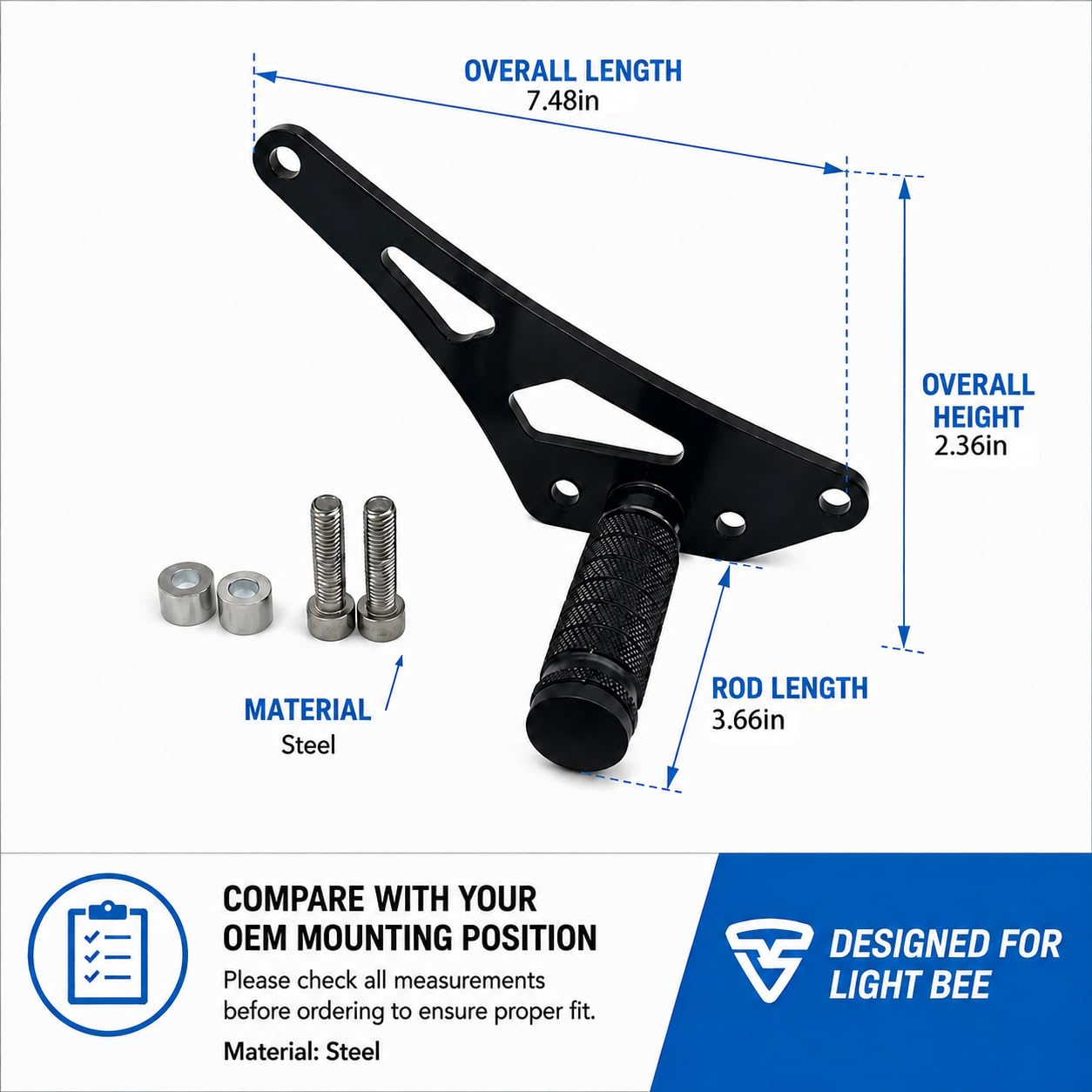 FMO EBPA side profile mounted on SurRon showing improved control