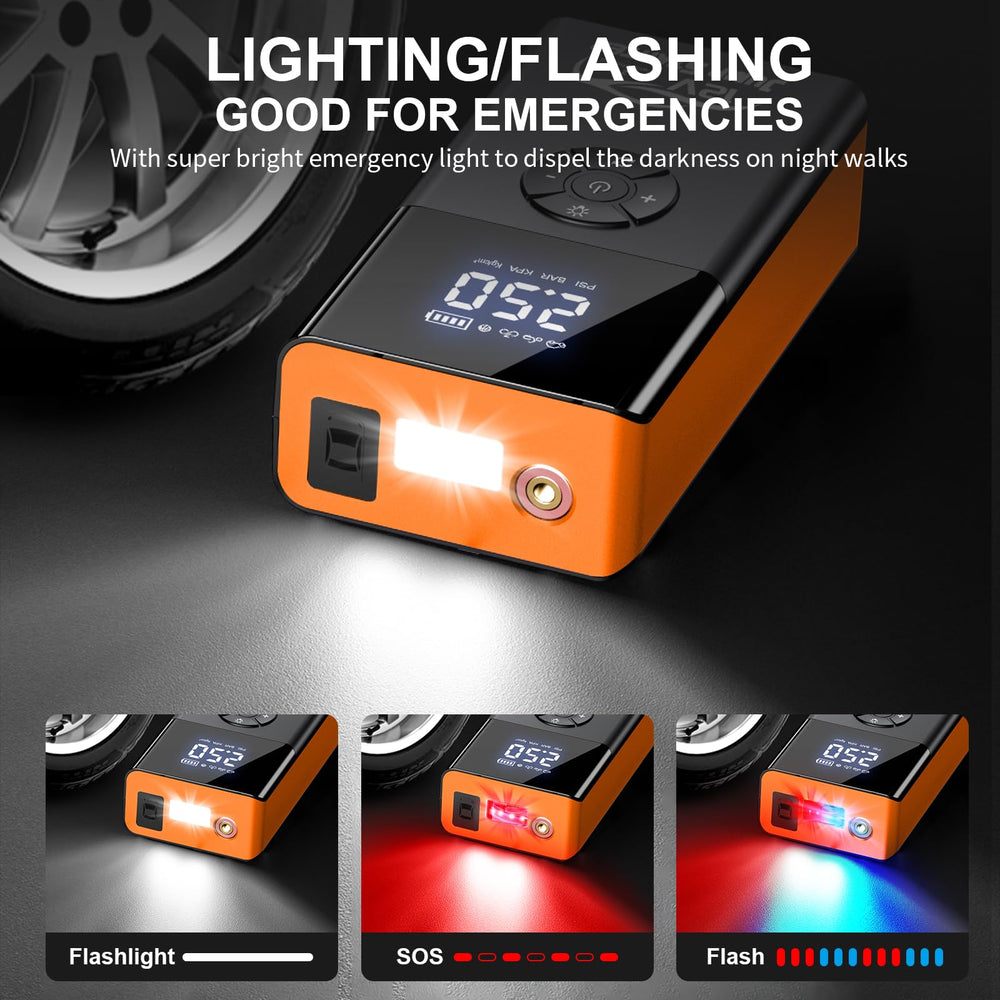 fmooostore LED and COB flashlight modes illuminating dark roadside scenes for visibility