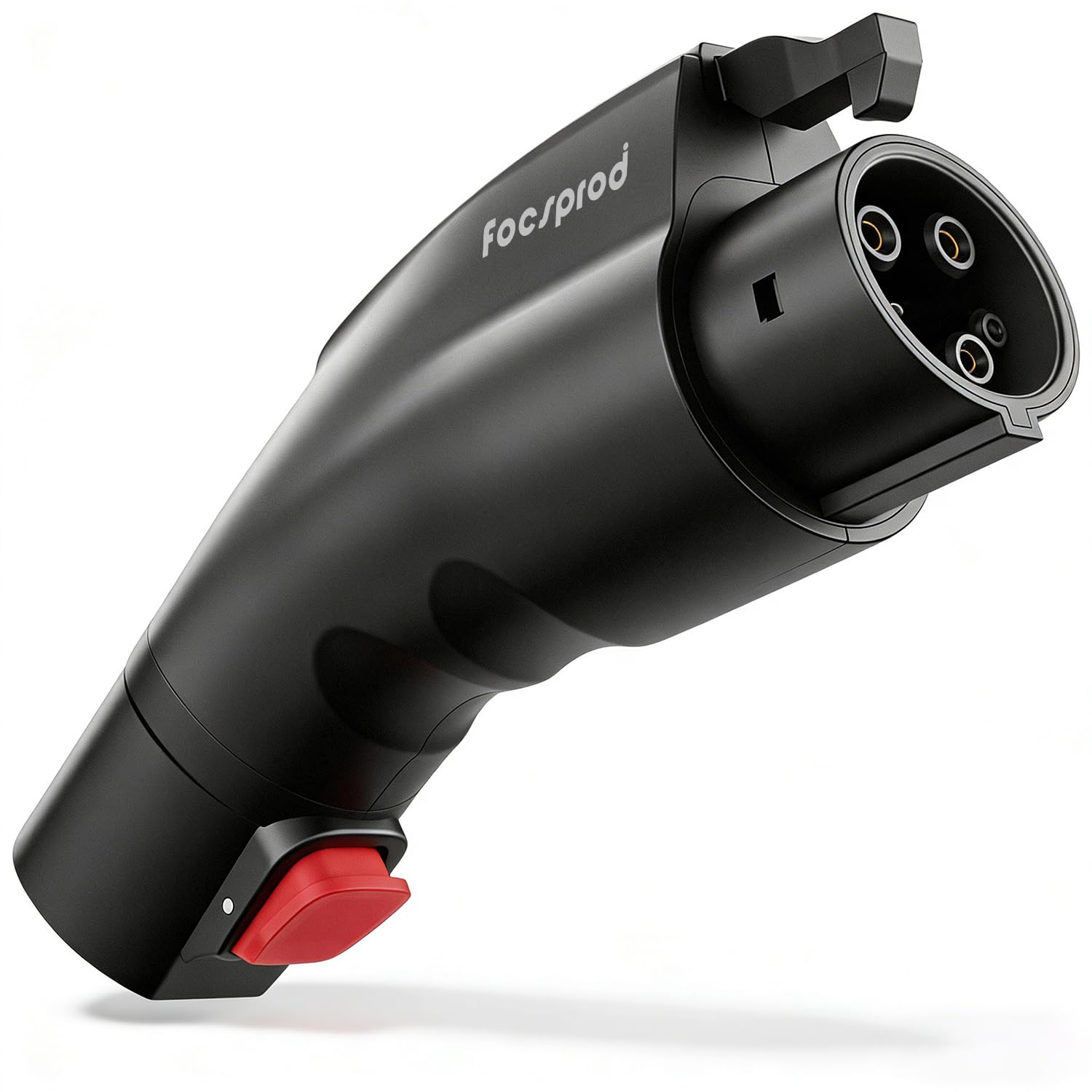 FOCSPROD adapter front view showing durable casing and safe connection benefit