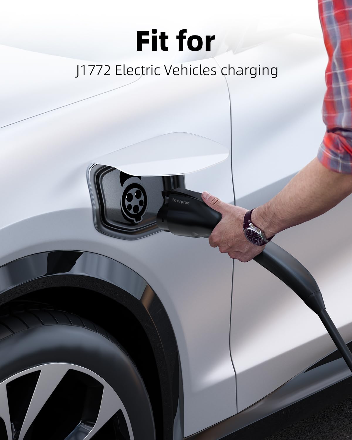 FOCSPROD adapter mounted on Tesla connector offering more public charging options