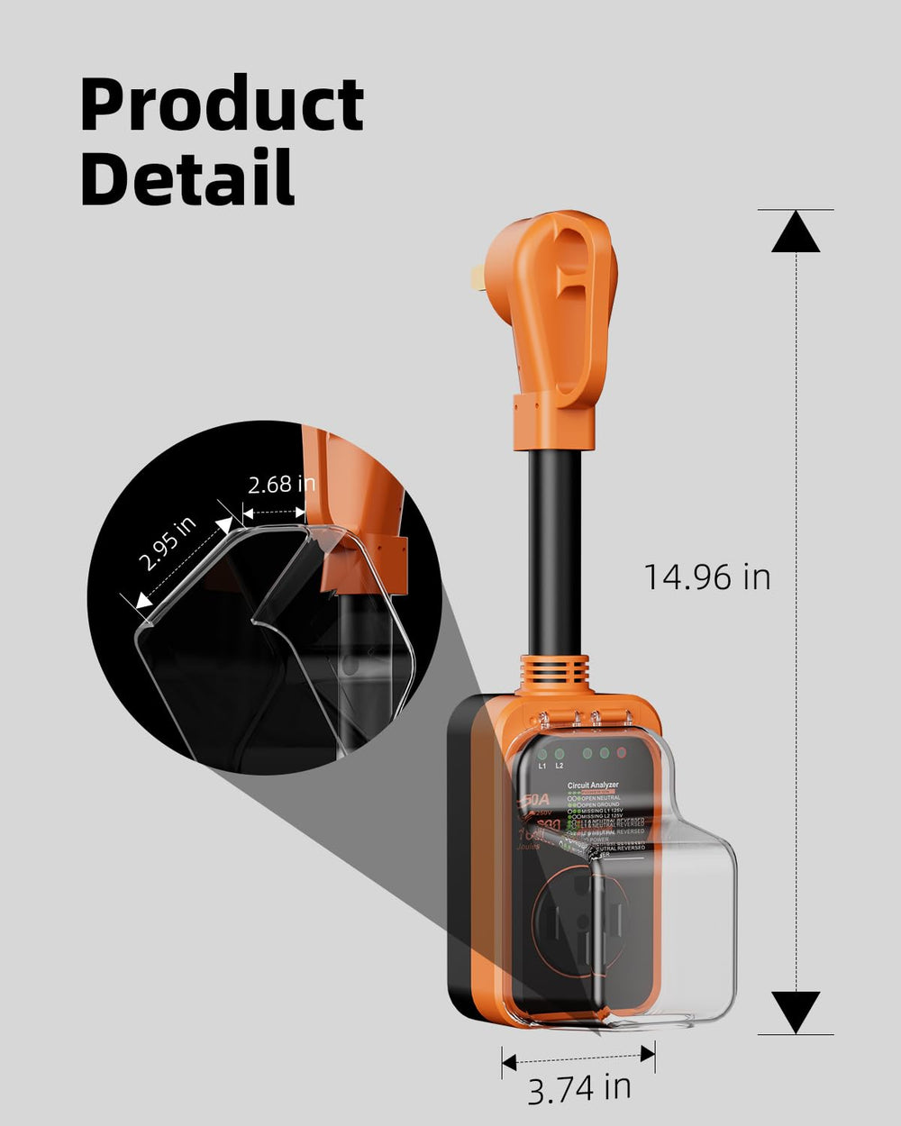 FOCSPROD ergonomic grip handles for easy plug and unplug while camping