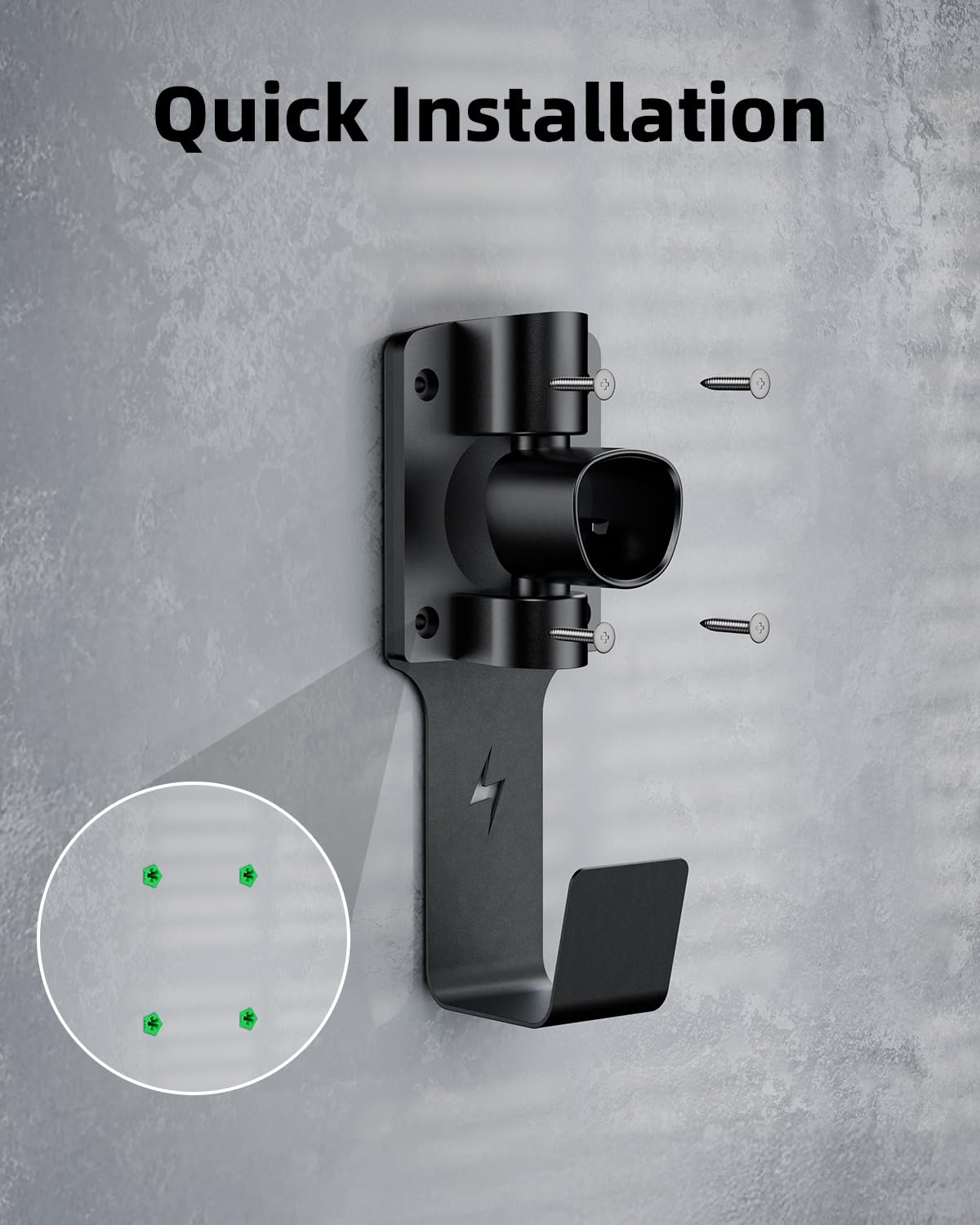 FOCSPROD included screws and wall anchors displayed for quick, simple installation
