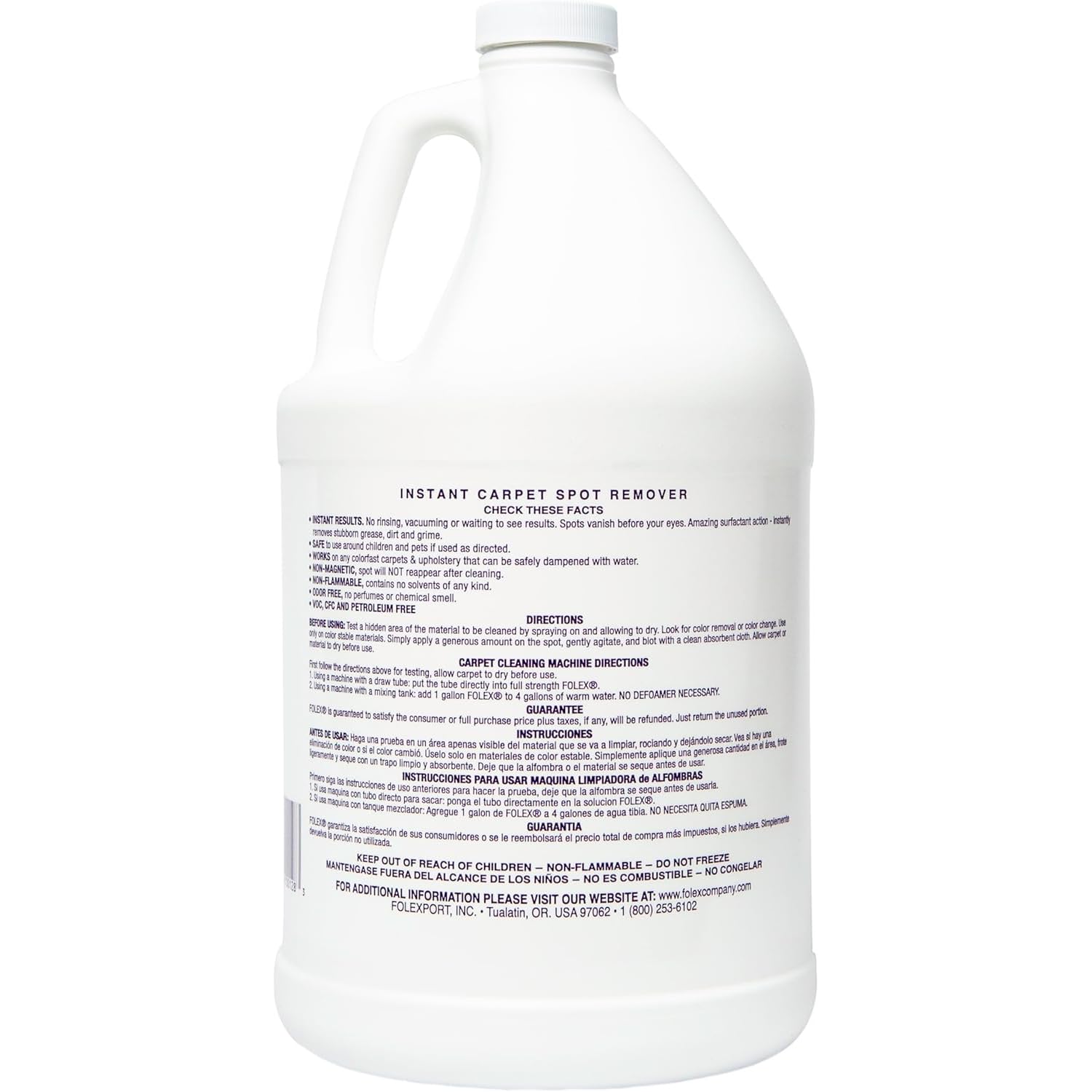 FOLEX in use treating a carpet stain with visible removal benefit
