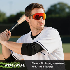 Foliful lens close-up showing polarized coating for reduced glare