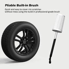 FOLLOWIN close-up of the built-in brush giving precise control along wheel edges