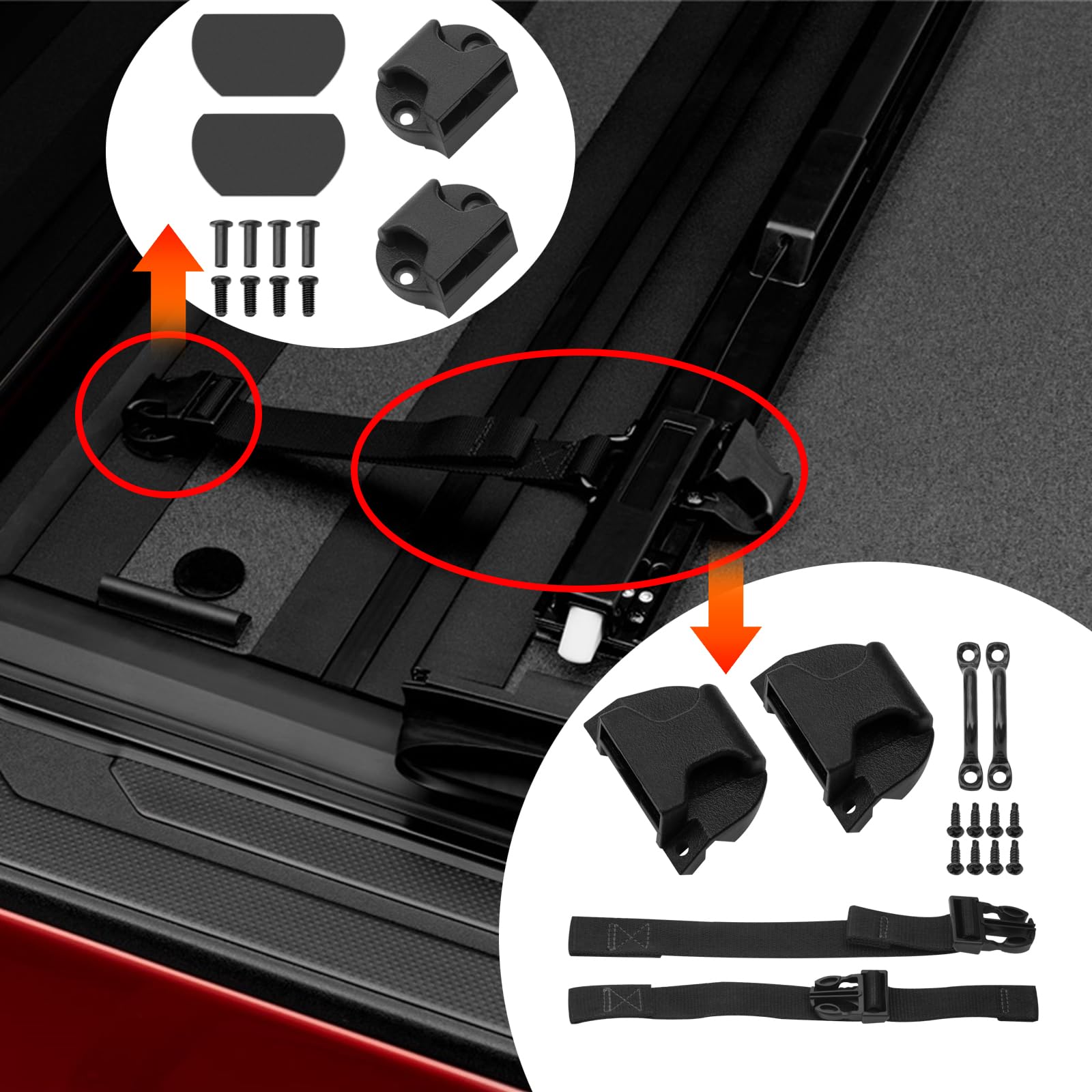folosem hardware laid out displaying included bolts and mounting pieces benefits