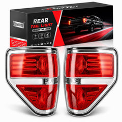 FOMIUZY packaged taillights showing complete replacement set and warranty
