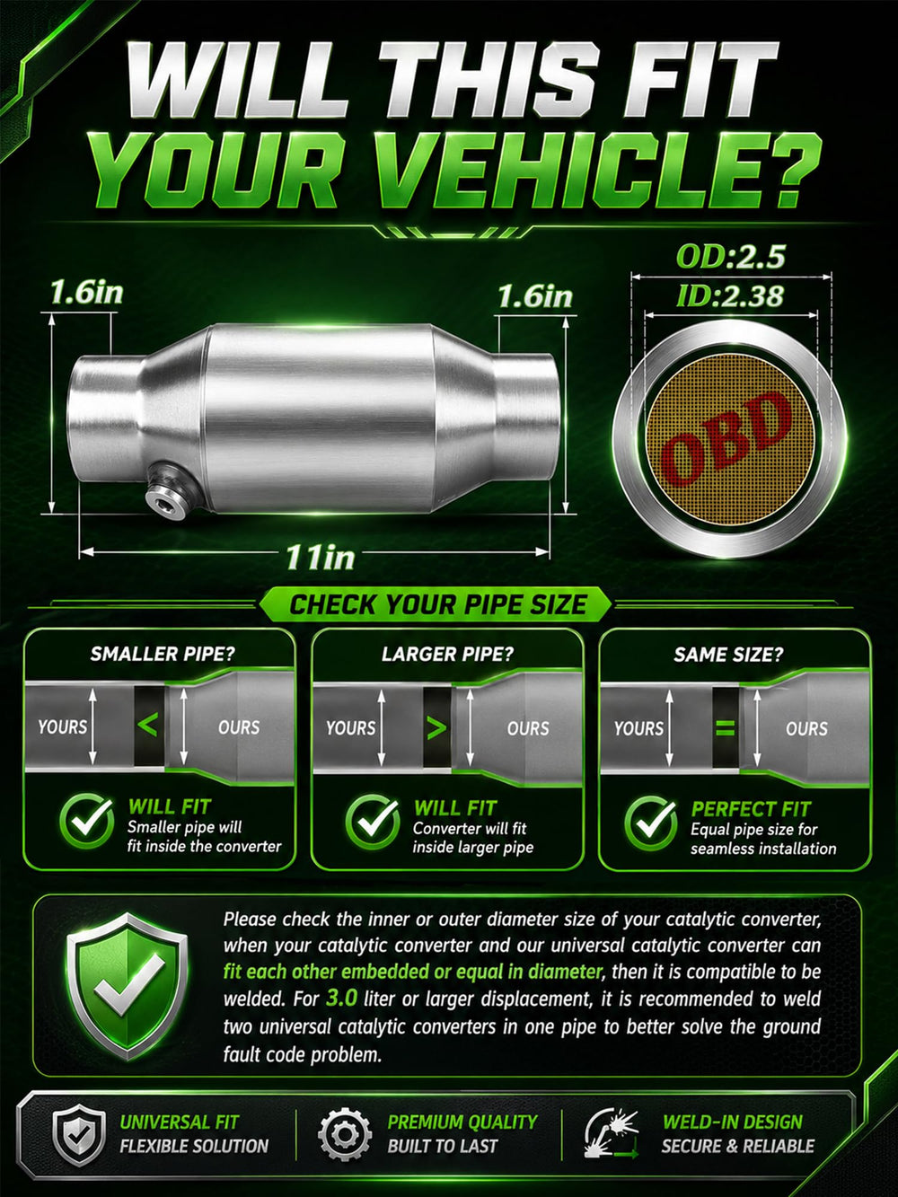 FOMIUZY installed under vehicle demonstrating restored exhaust performance