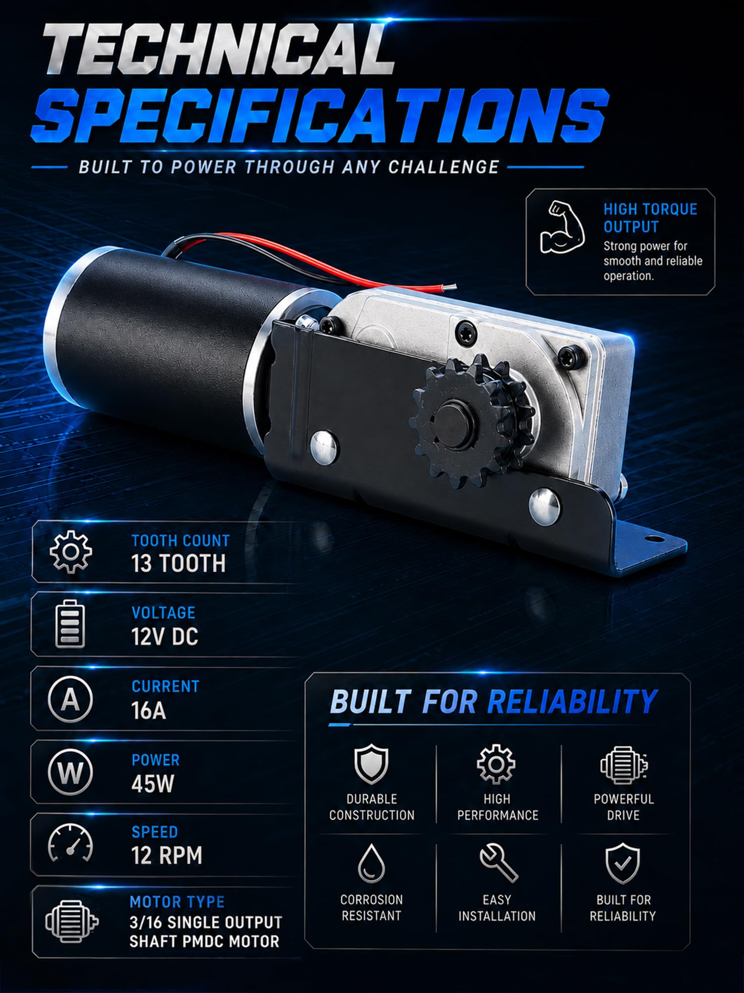 FOMIUZY motor installed in RV slide-out illustrating improved push performance
