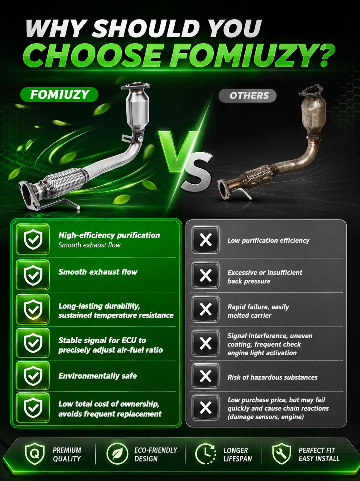FOMIUZY aluminized stainless steel finish texture resisting rust and extending service life
