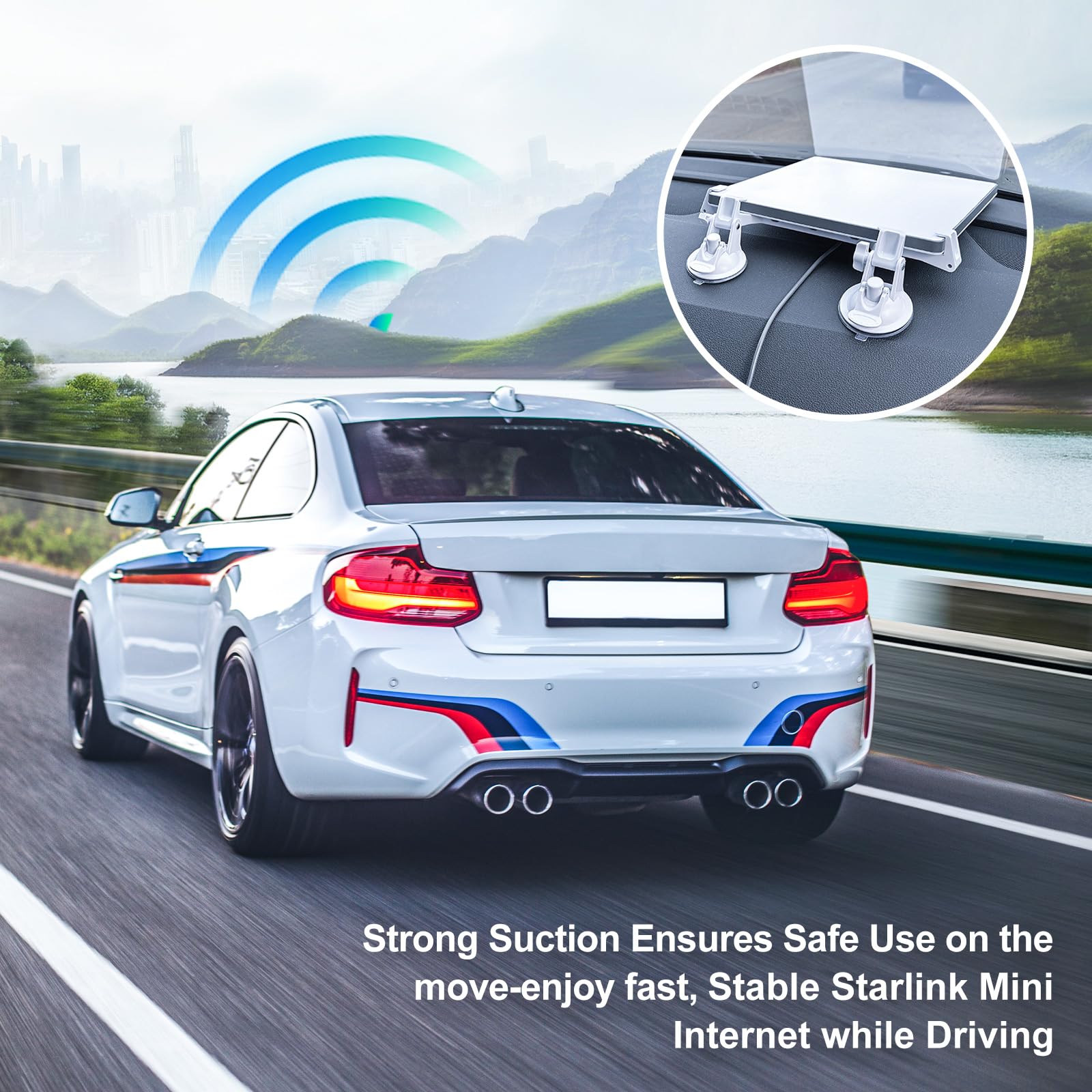 FONKEN Starlink Mini in use on a roadtrip illustrating stable internet setup benefit