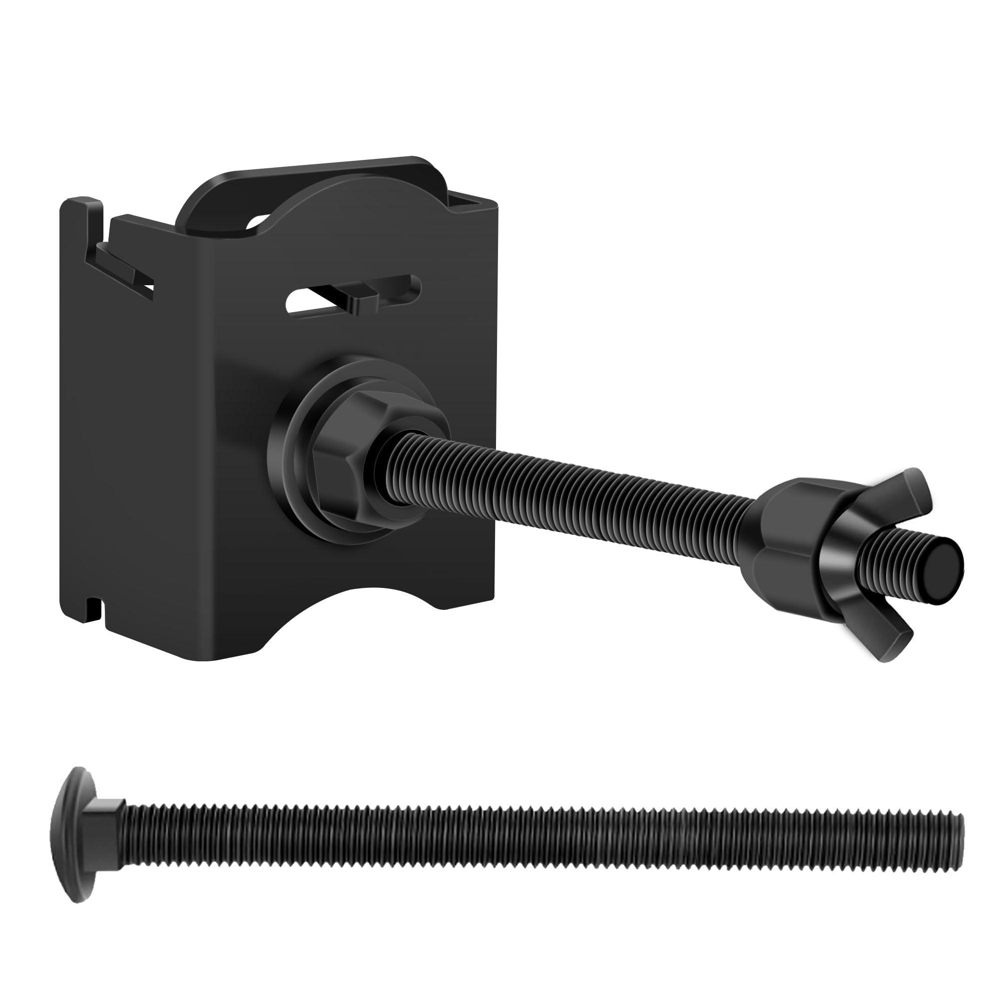 Foozet front view on E-track showing secure space-saving storage