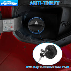 Forccord mounted on filler neck demonstrating easy install
