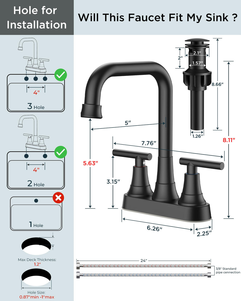 FORIOUS faucet installed in RV bathroom illustrating compact fit and style
