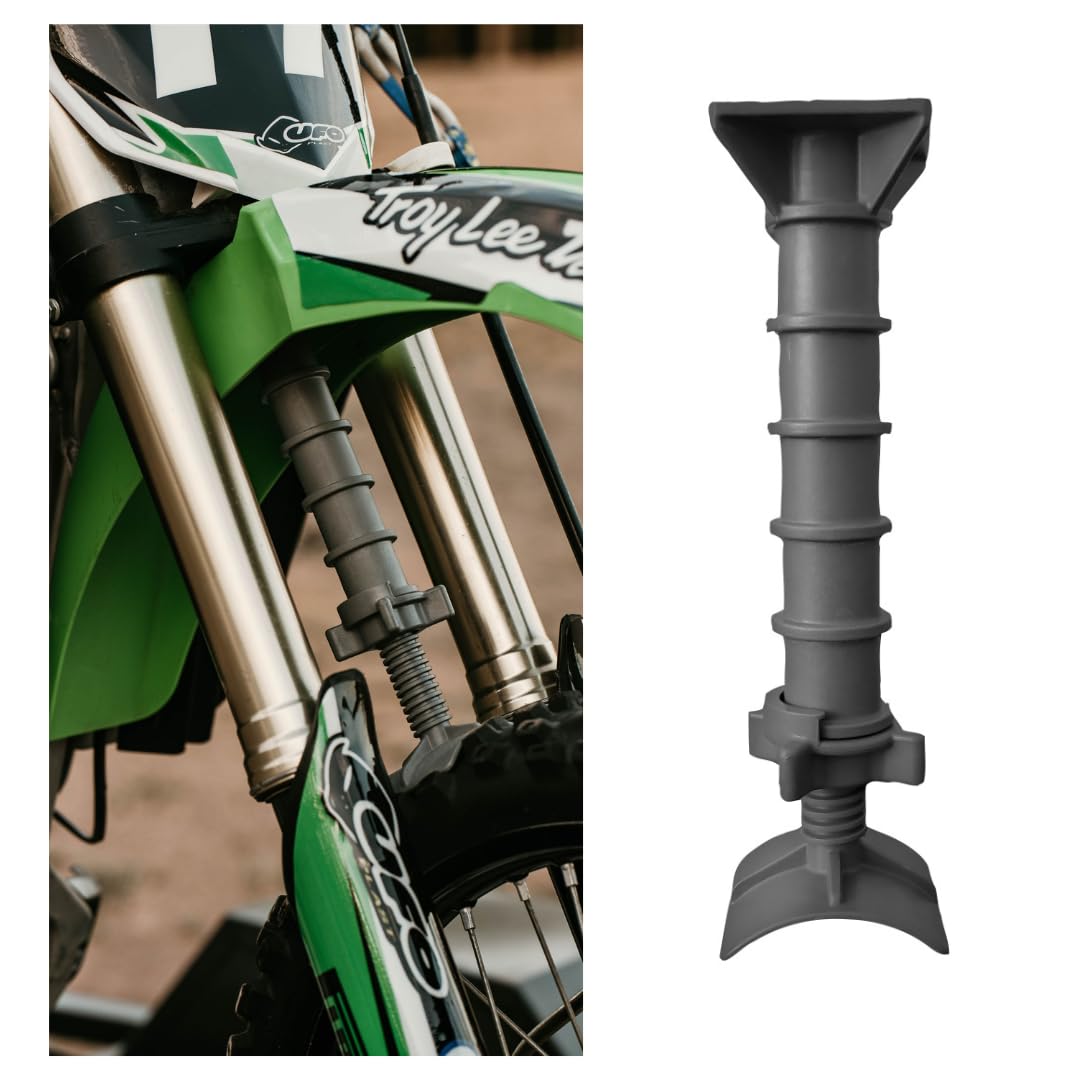 Fork-King front view on fender showing secure fork protection