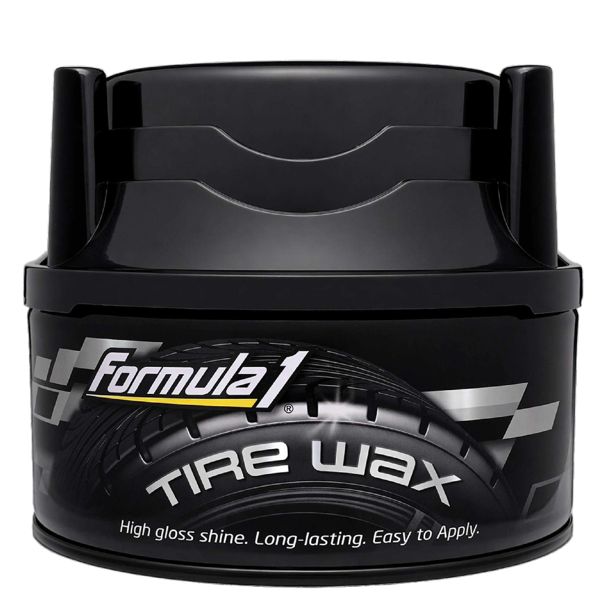 Formula 1 front label showing product name and size benefit of clear identification