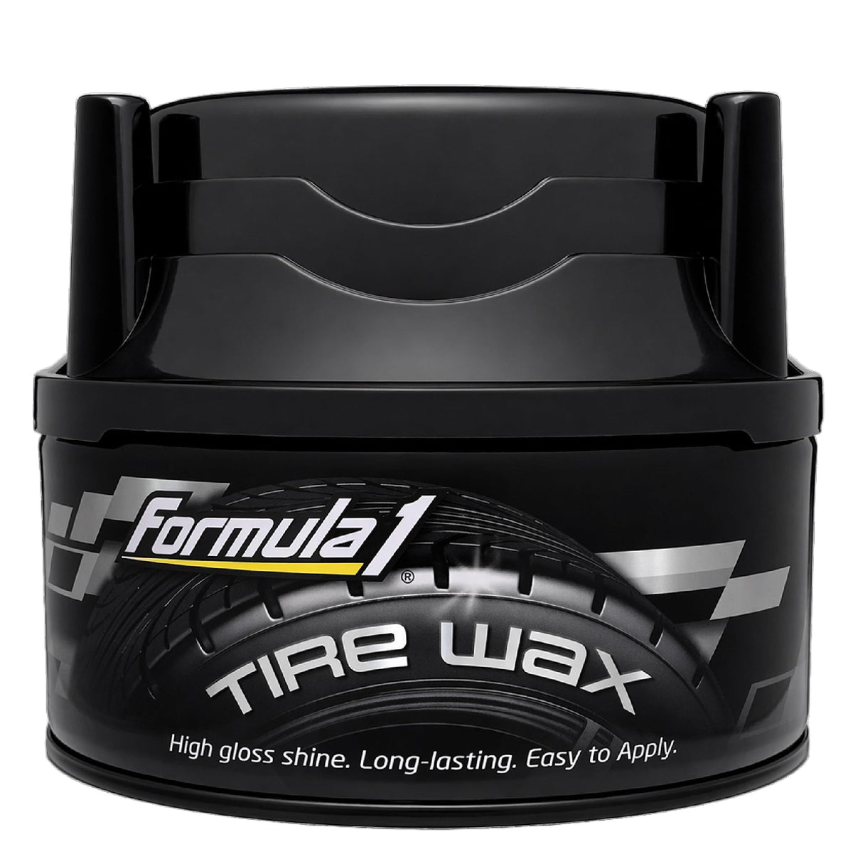 Formula 1 front label showing product name and size benefit of clear identification
