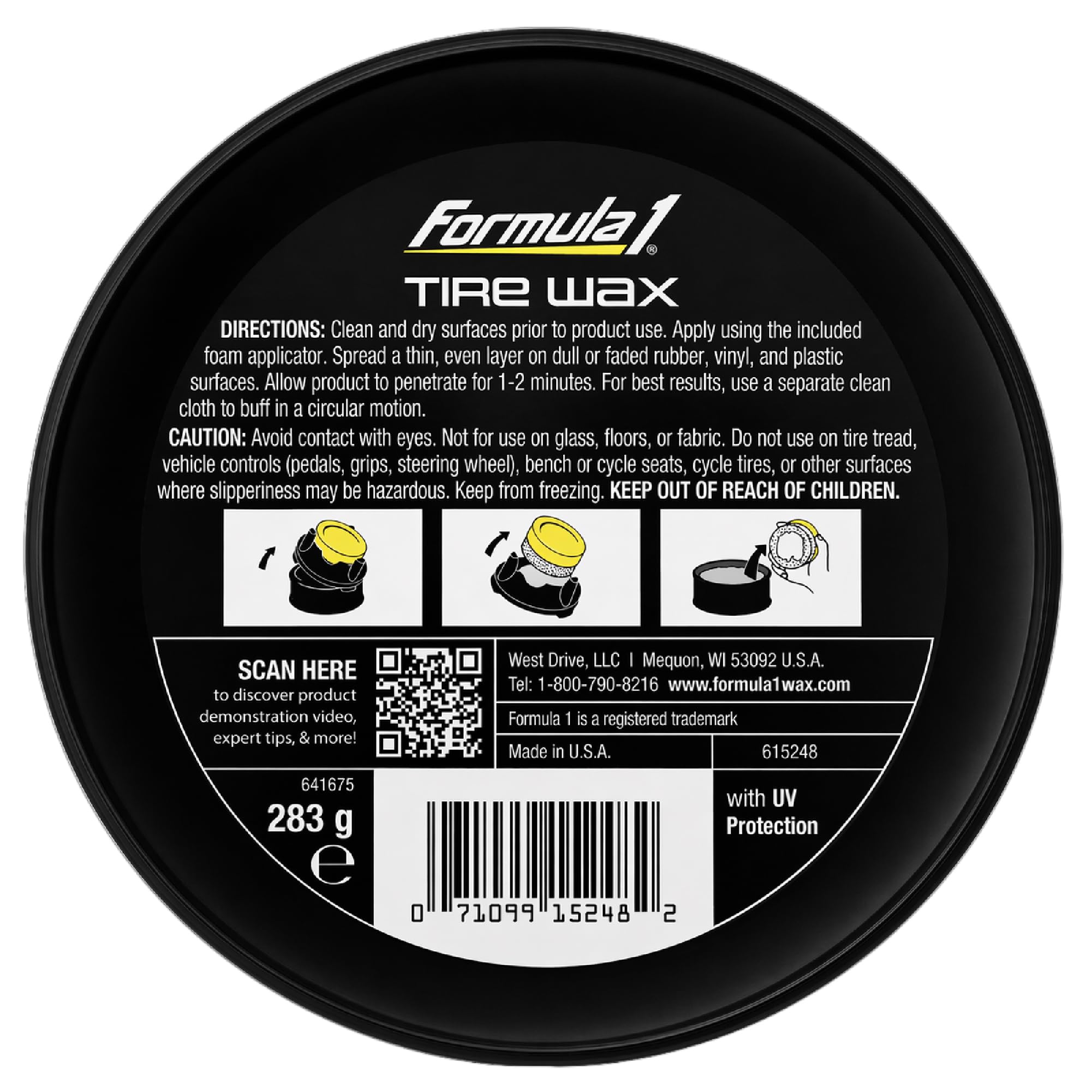 Formula 1 used during car cleaning showing professional-looking wet shine