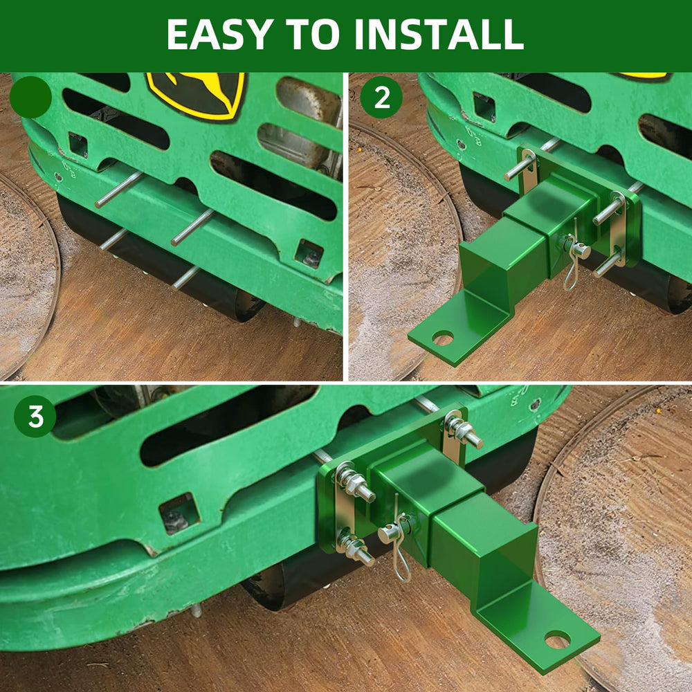 ForoGore lifestyle shot of mower towing implement showing efficient yard work