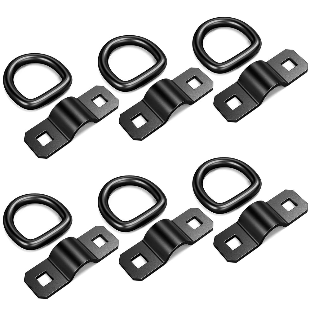 ForoGore six D rings laid out illustrating complete set for multiple anchors
