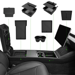 Foronetry front view showing neat console fit and organized storage benefit