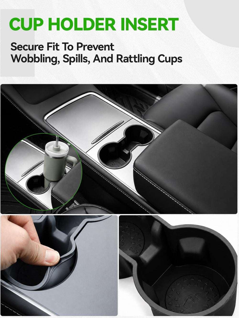 Foronetry cup holder tray holding mug and preventing spills
