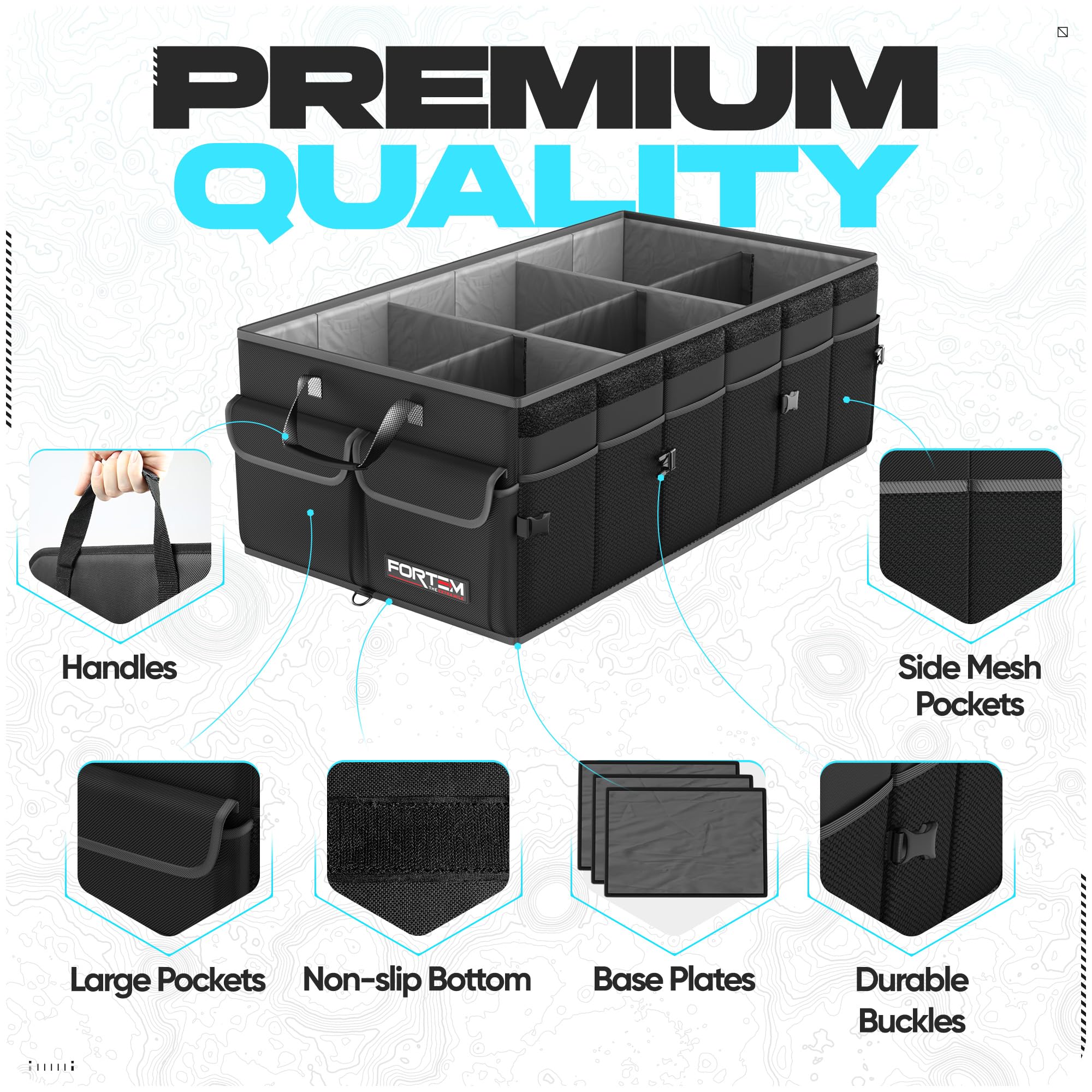 FORTEM detachable 20L cooler removed from organizer for easy transport and chilled storage benefit