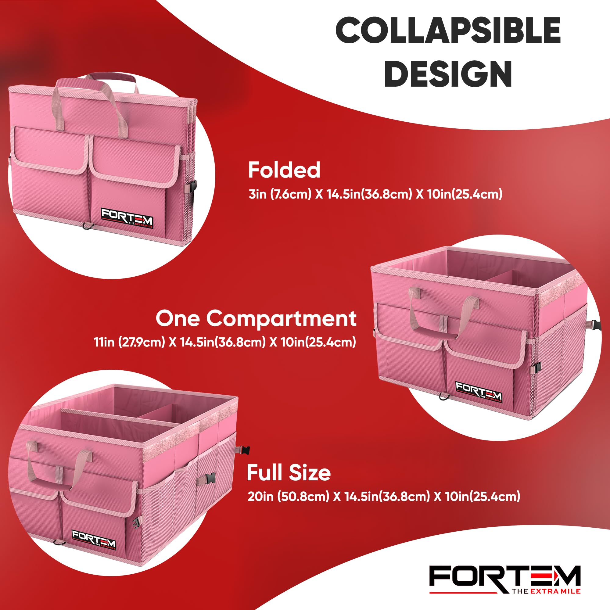 FORTEM collapsed to compact size for easy storage and transport