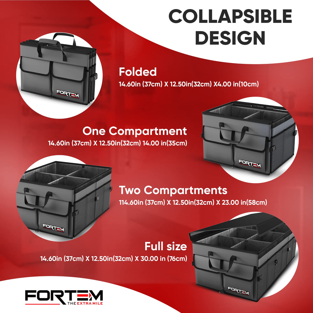 FORTEM detachable lid and handle highlighting hidden storage and convenient carrying benefit