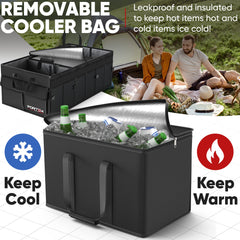 FORTEM exterior pockets and mesh close-up organizing small items for quick access benefit