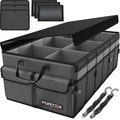 FORTEM front view showing organized compartments and benefits of tidy cargo