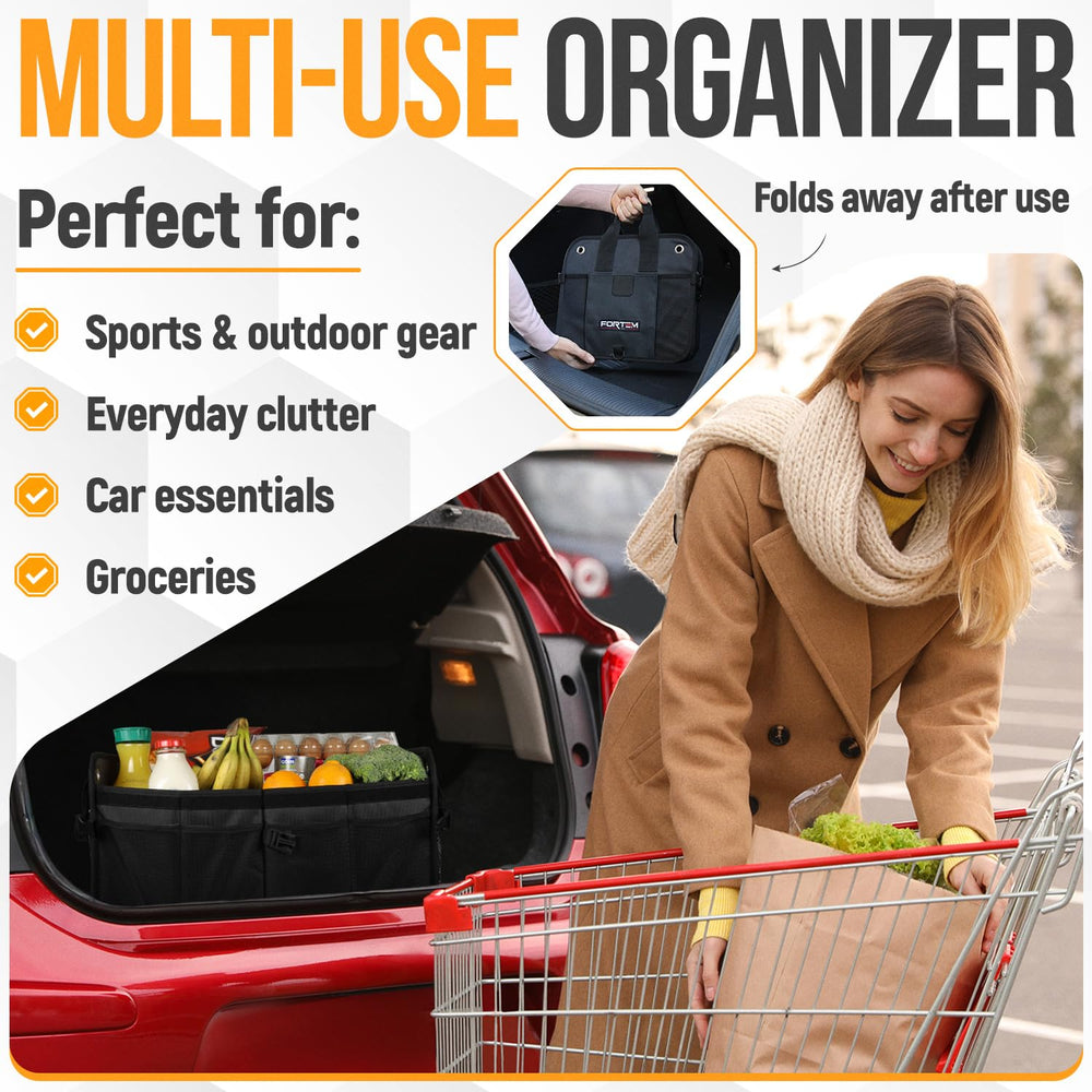 FORTEM in use with groceries and gear demonstrating secure transport