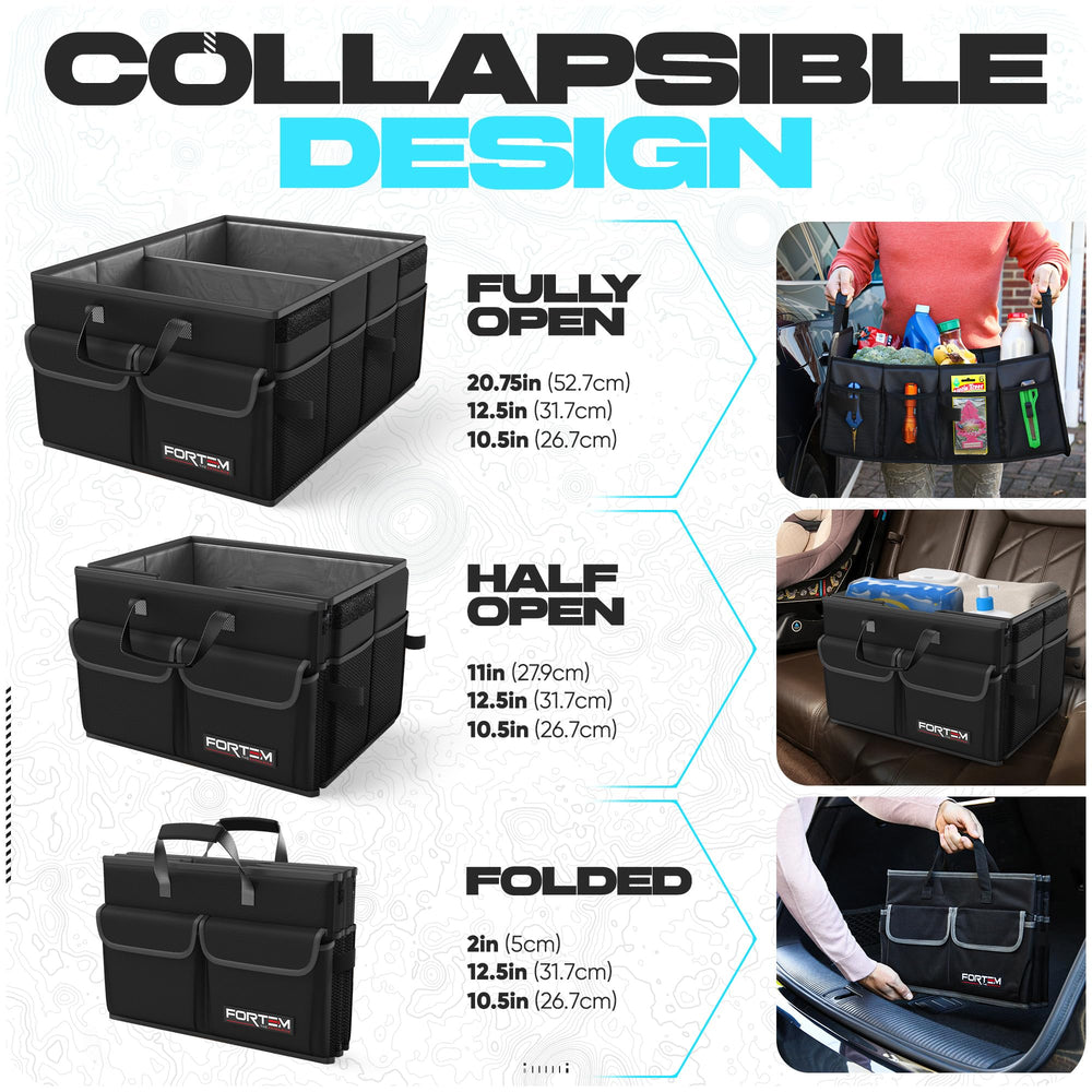 FORTEM collapsed flat for compact storage and easy stowing