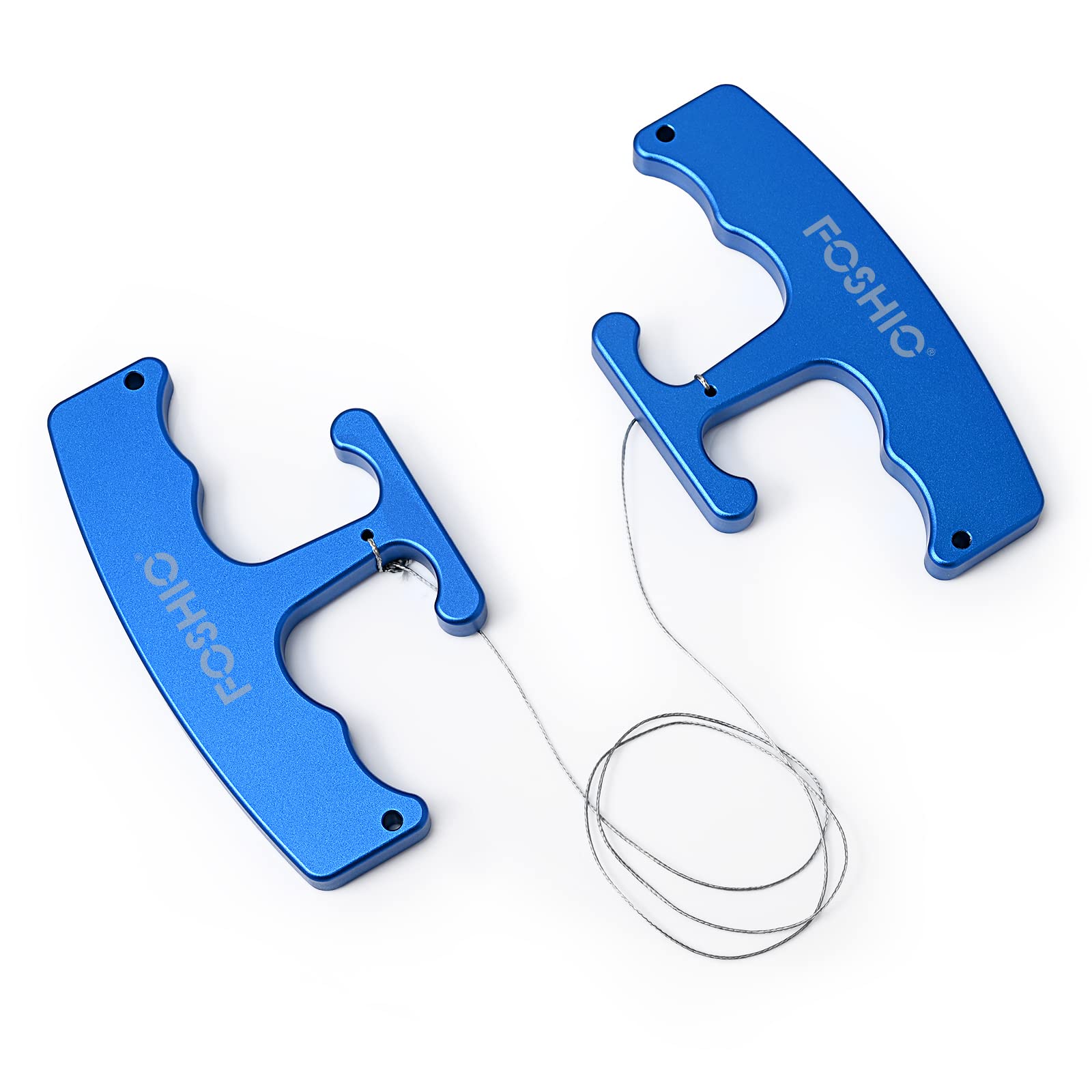FOSHIO closeup of aluminum handle texture, ergonomic grip for control