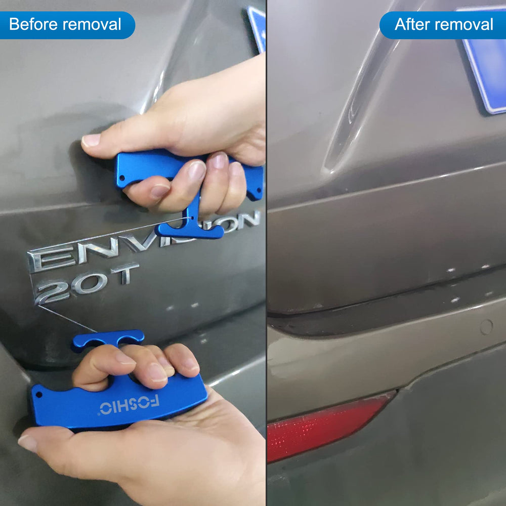 FOSHIO scale comparison next to car key, compact kit for easy storage