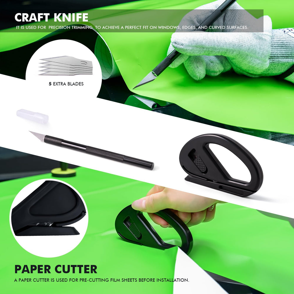 FOSHIO utility and craft knives with spare blades for controlled cutting