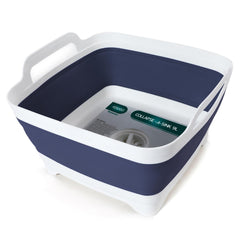FOSJGO collapsible basin front view showing full-height and capacity benefit