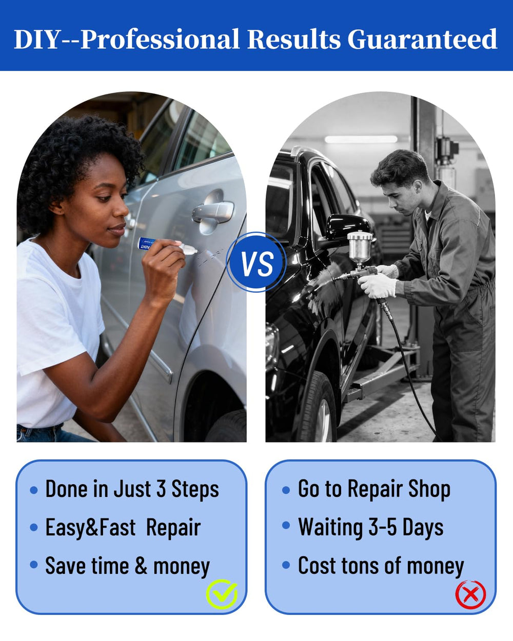 fotiar lifestyle repair on bumper showing fast spot repair to prevent rust and visible damage