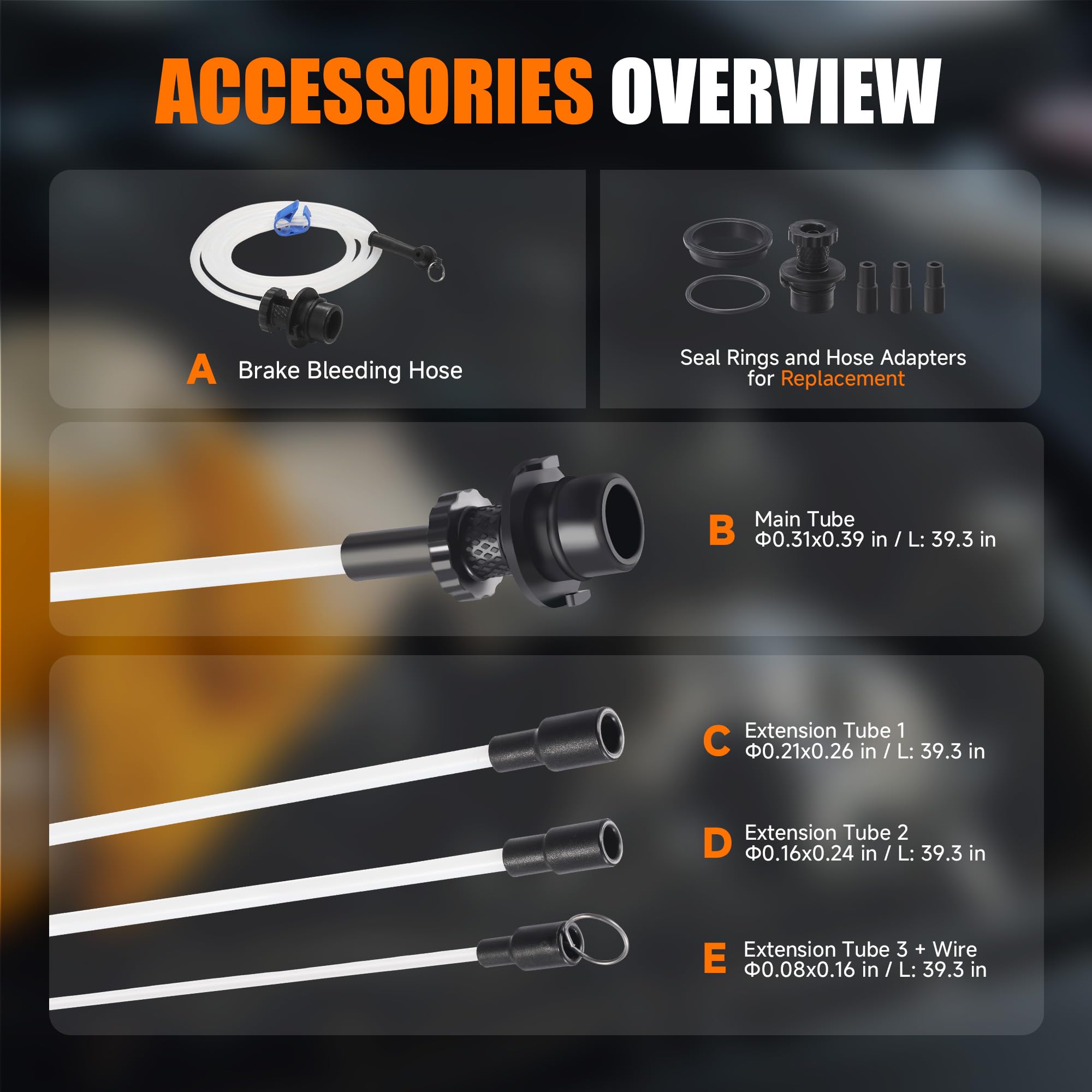 FOUR UNCLES detail of the three suction tubes and rigid main tube offering versatile fit benefit