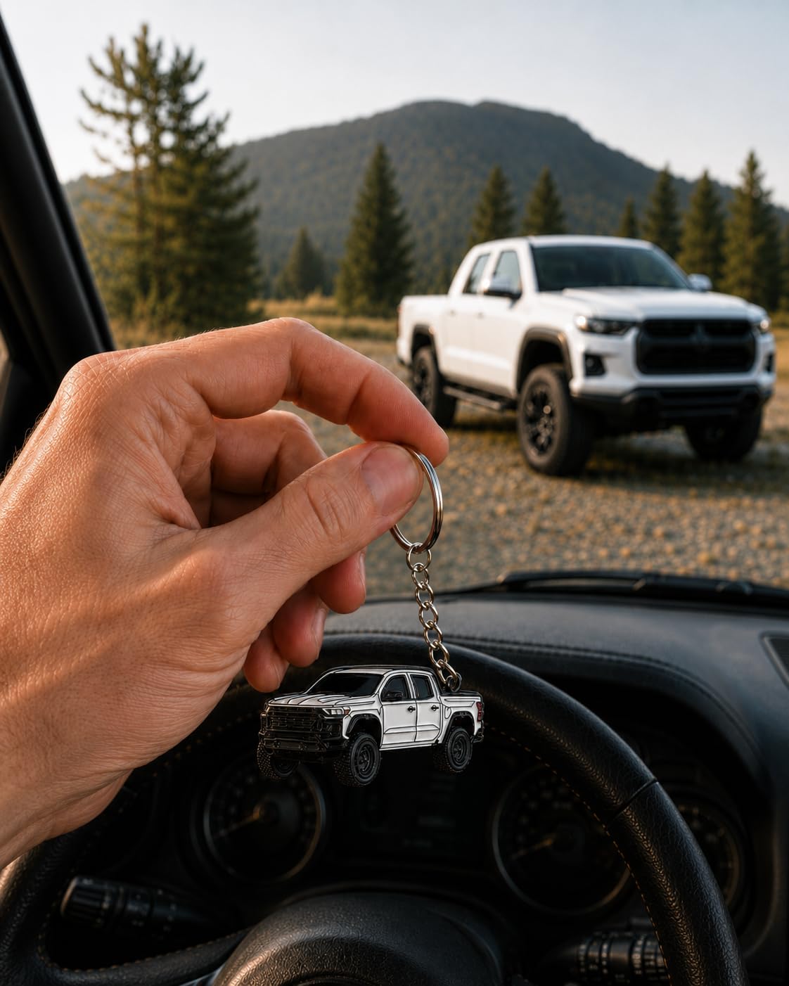 FOUR WHEEL BEAST held in hand to show compact size and portability