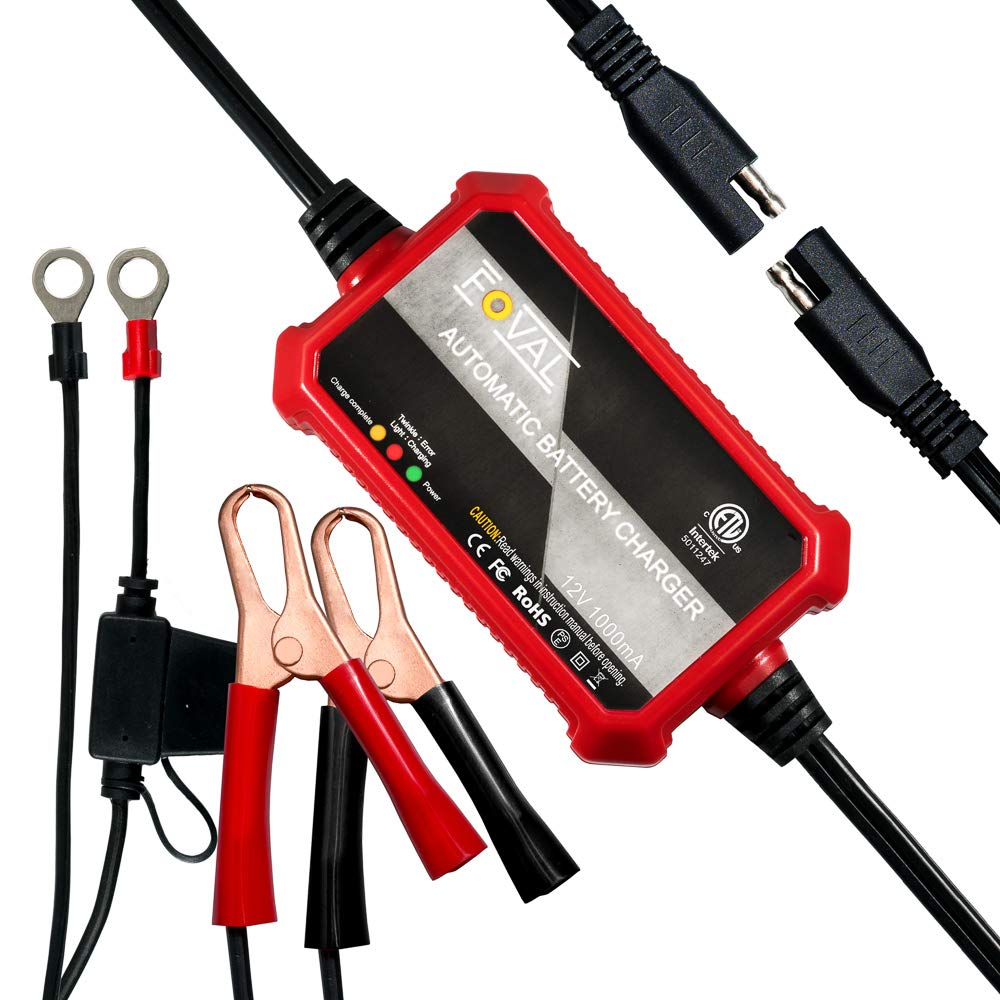 FOVAL charger front panel showing compact design and easy setup benefits